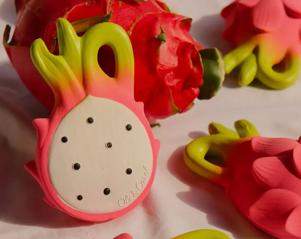 Natural rubber teething rings